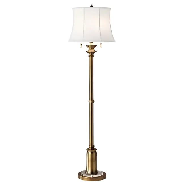Lampa podłogowa Stateroom - kolor biały, mosiądz, złoty - FE/STATERM FL BB