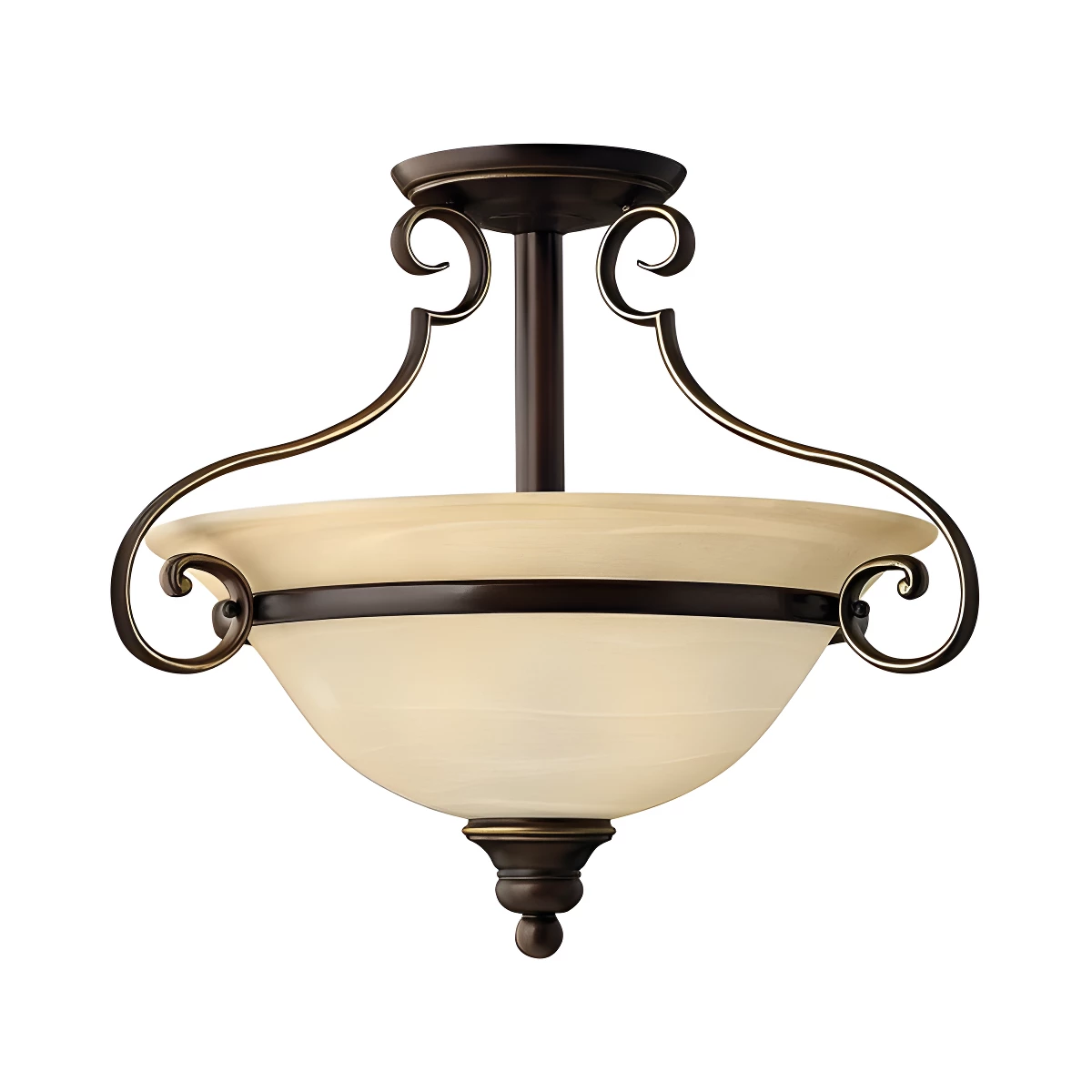 Lampa sufitowa Celia - kolor beżowy, brązowy - HK/CELLO/SF