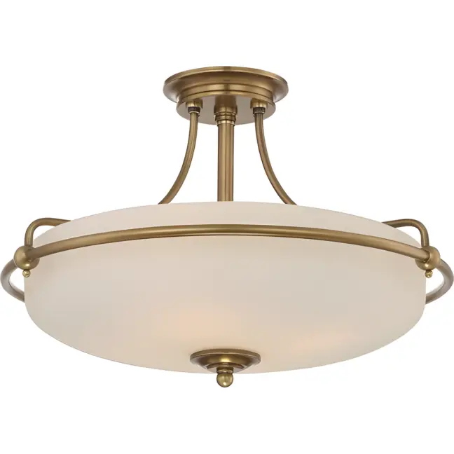 Lampa sufitowa Griffin - kolor biały, mosiądz - QZ/GRIFFIN/SFMWS