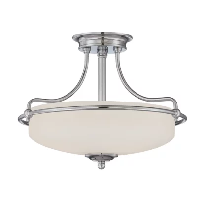 Lampa sufitowa Griffin  - kolor biały, połysk, srebrny - QZ/GRIFFIN/SFS C