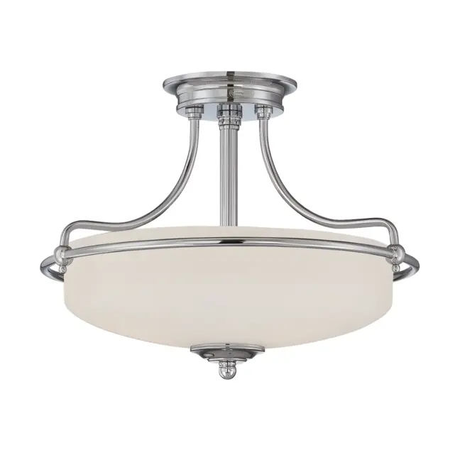 Lampa sufitowa Griffin - kolor biały, połysk, srebrny - QZ/GRIFFIN/SFS C