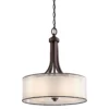 Lampa wisząca Simple - kolor beżowy, brązowy - KL/LACEY/P/L MB