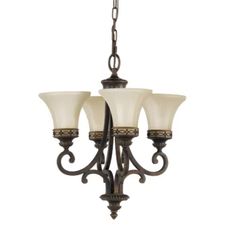 Żyrandol Eleonor - kolor beżowy, brązowy - FE/DRAWING RM4