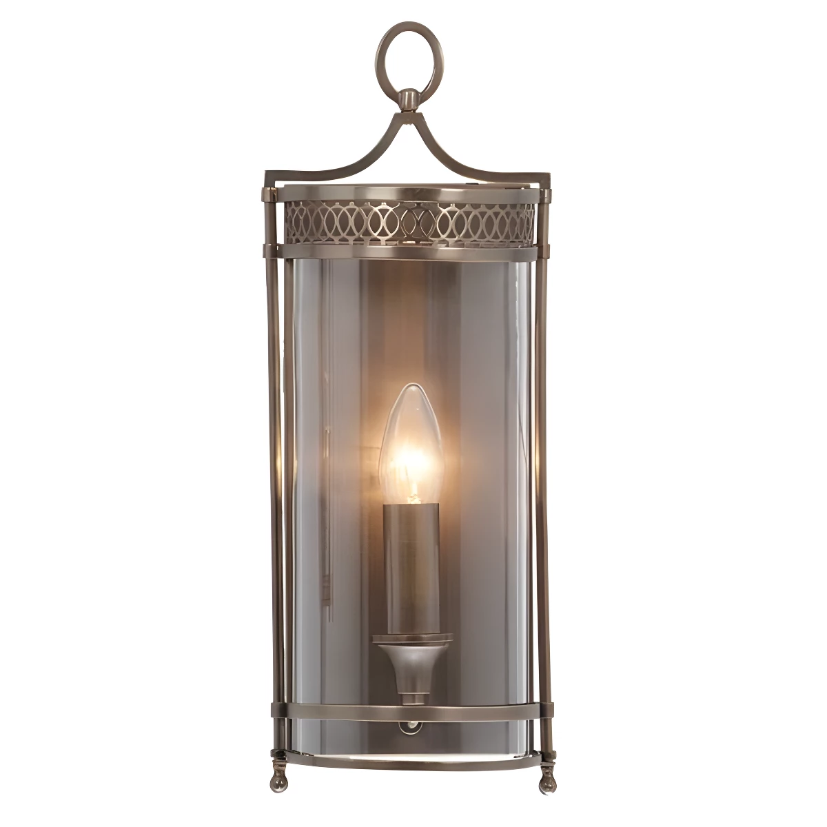 Oryginalna lampa ścienna Lantern – Ardant Decor – ciemny brąz