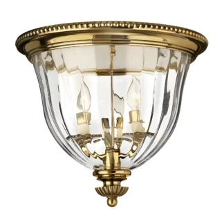 Lampa sufitowa Cambridge 1 - kolor mosiądz, transparentny, złoty - HK/CAMBRIDGE/F/B