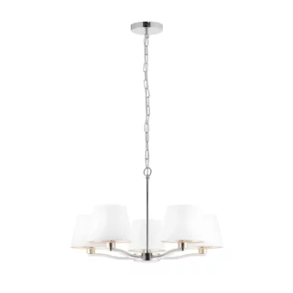 Klasyczny żyrandol Harvey - srebrny, biały - modern classic