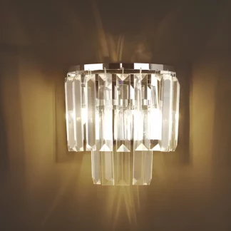 Elegancki kinkiet kryształowy Monaco - lampa ścienna glamour do salonu