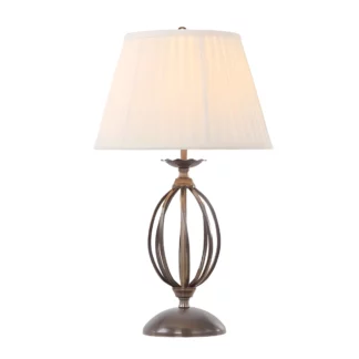 Lampa stołowa Rustic - kolor biały, mosiądz - ART/TL AGD BRASS