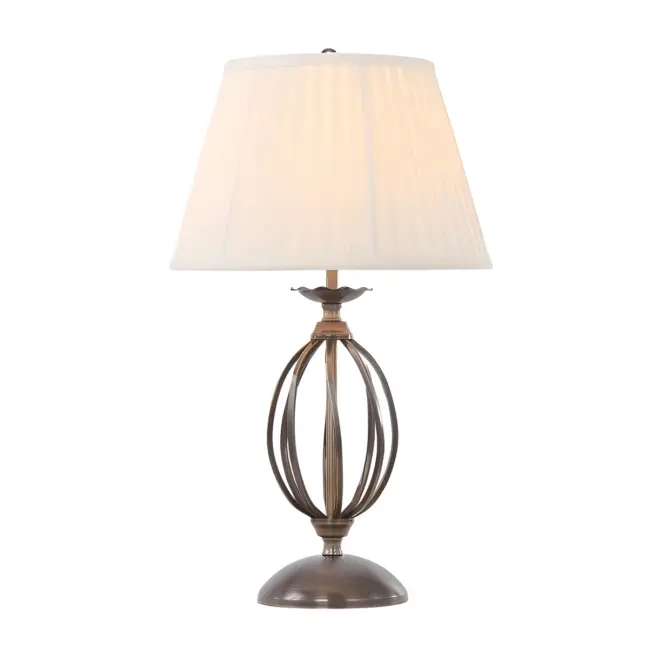 Lampa stołowa Rustic - kolor biały, mosiądz - ART/TL AGD BRASS