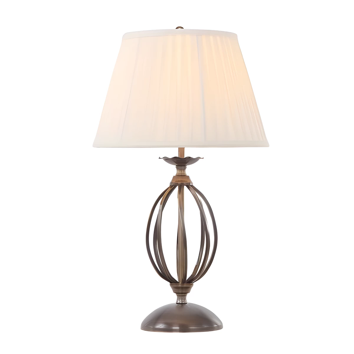 Lampa stołowa Rustic - kolor biały, mosiądz - ART/TL AGD BRASS