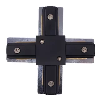 Łącznik krzyżowy Profile X-connector - czarny, system szynowy