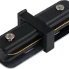 Łącznik prosty do szyny - profile straight connector - czarny