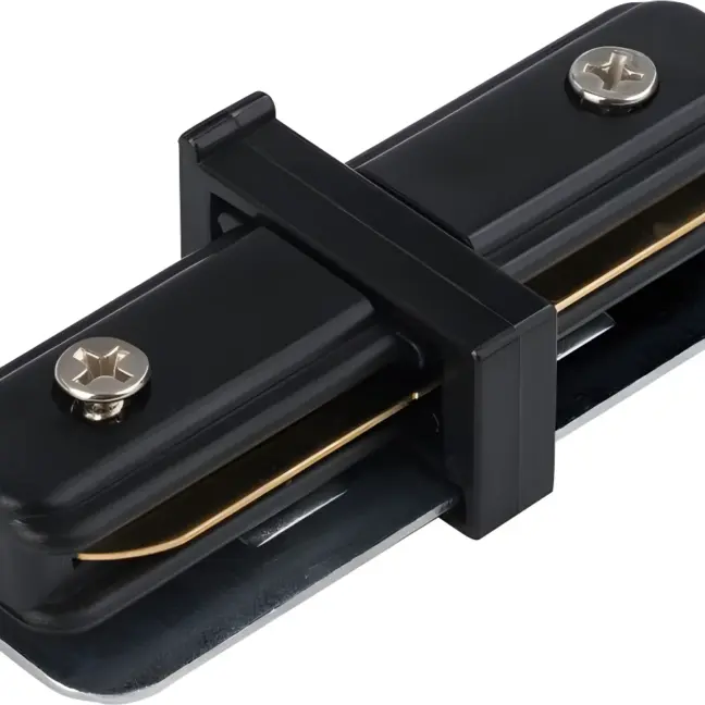 Łącznik prosty do szyny - profile straight connector - czarny
