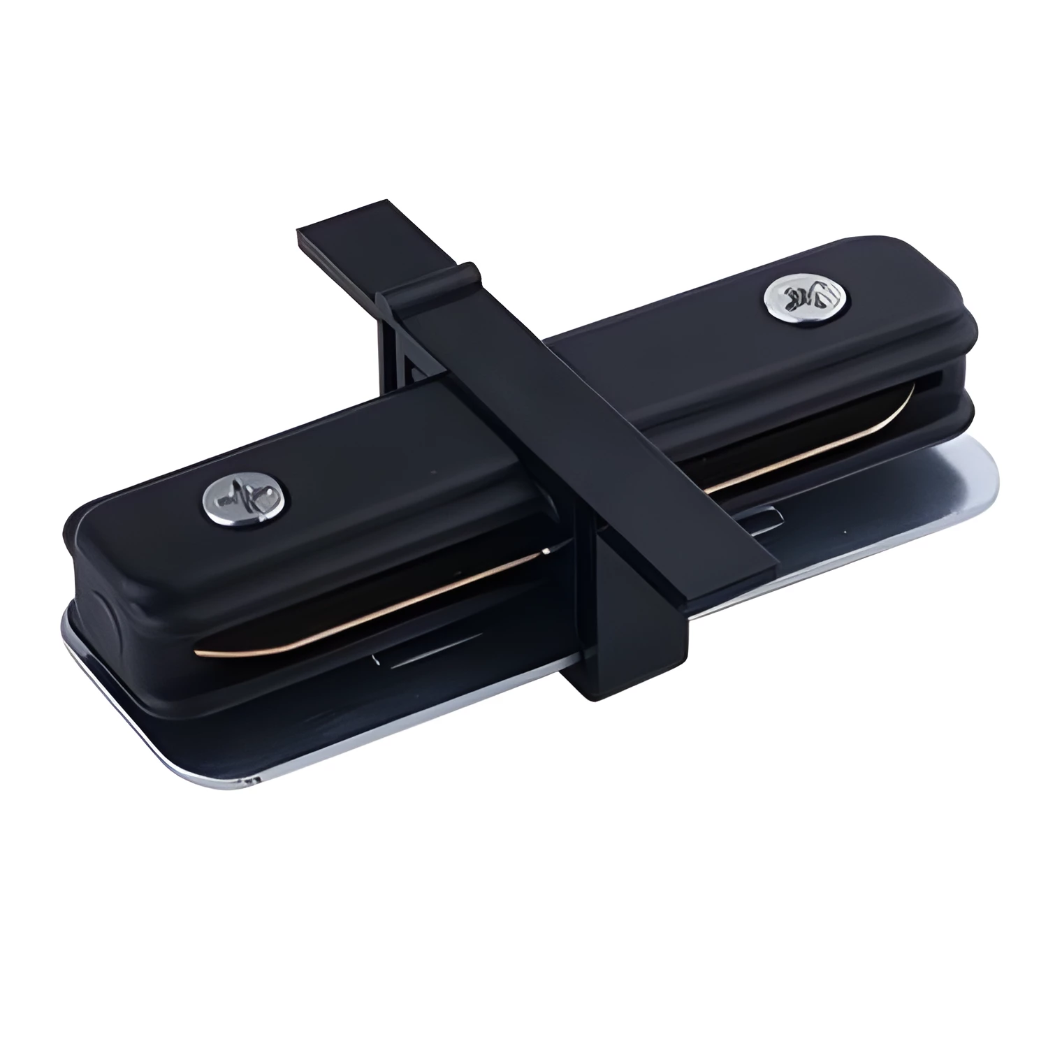 Łącznik prosty - wpuszczany system szynowy, czarny