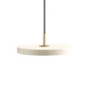 Lampa Asteria  Mini - płaski biały klosz LED do salonu i jadalni