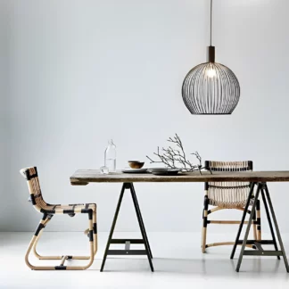 Metalowa lampa wisząca nad stół w kuchni Aver 50 - czarna