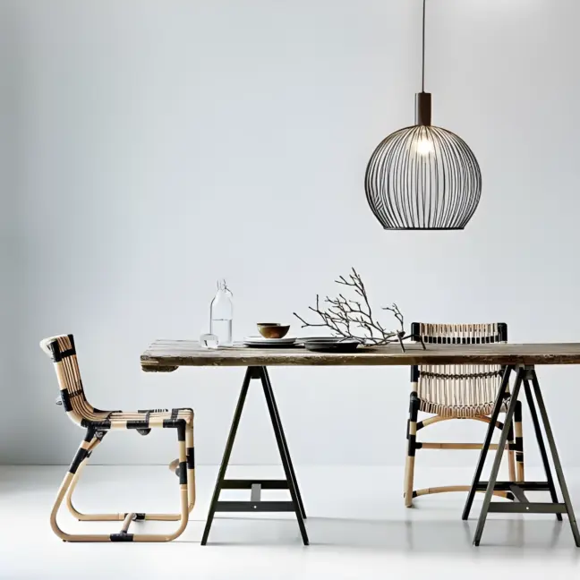 Metalowa lampa wisząca nad stół w kuchni Aver 50 - czarna