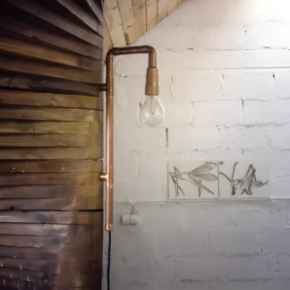 Lampa ścienna Wand - z miedzianych rurek