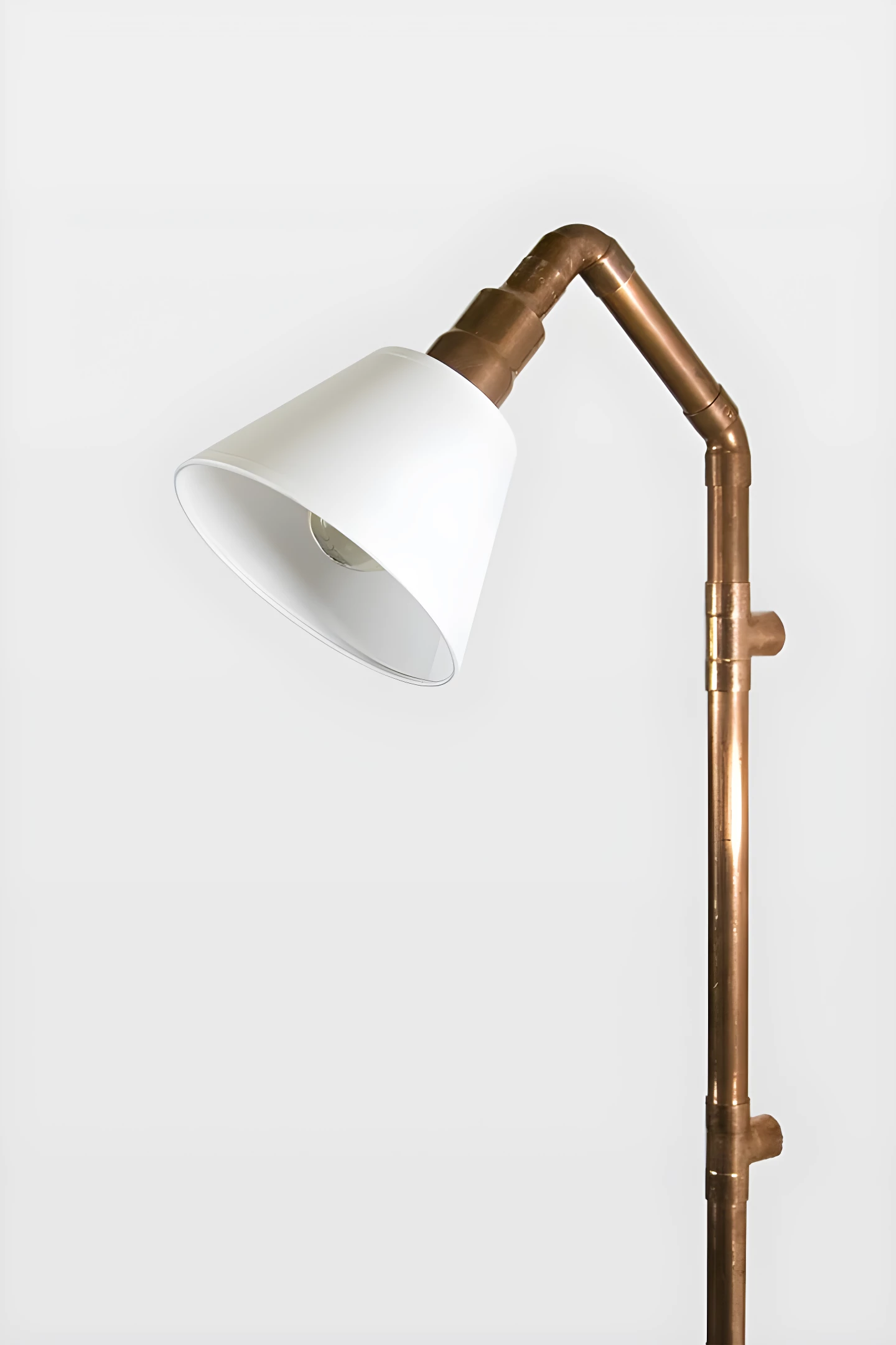 Lampa ścienna Wand - miedziana, z abażurem