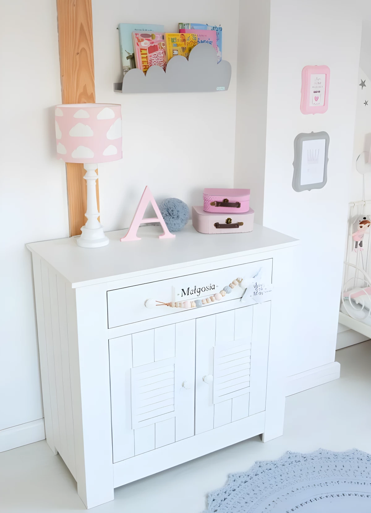 Lampa stołowa Chmurki - kolor różowy - CHMURKI PINK TB