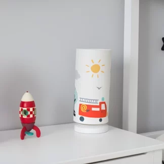 Lampka nocna w kolorowe samochodziki dla chłopca