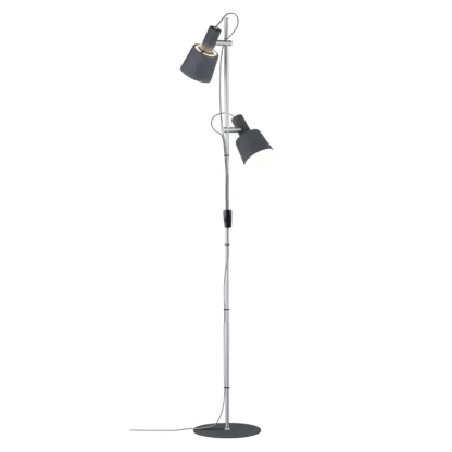 Lampa podłogowa Haldar - 2 klosze skandynawskie