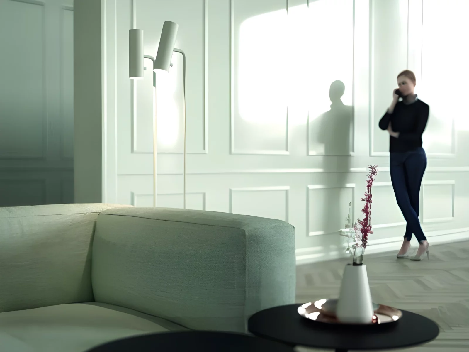 Lampa podłogowa MIB 6 - kolor biały - 71704001