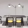 Lampa ścienna Baluna - Grupa Products - czarno-biała kula, długie ramię