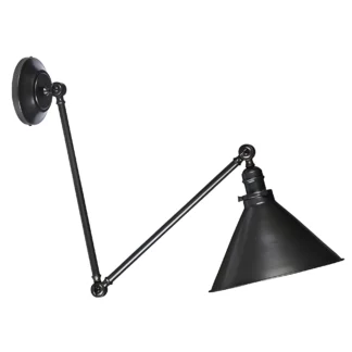 Loftowa lampa wisząca lub ścienna Arles - czarna metalowa