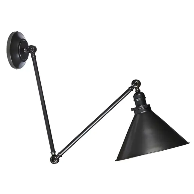 Loftowa lampa wisząca lub ścienna Arles - czarna metalowa