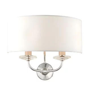 Lampa ścienna Nixon - Endon Lighting - srebrna, biała