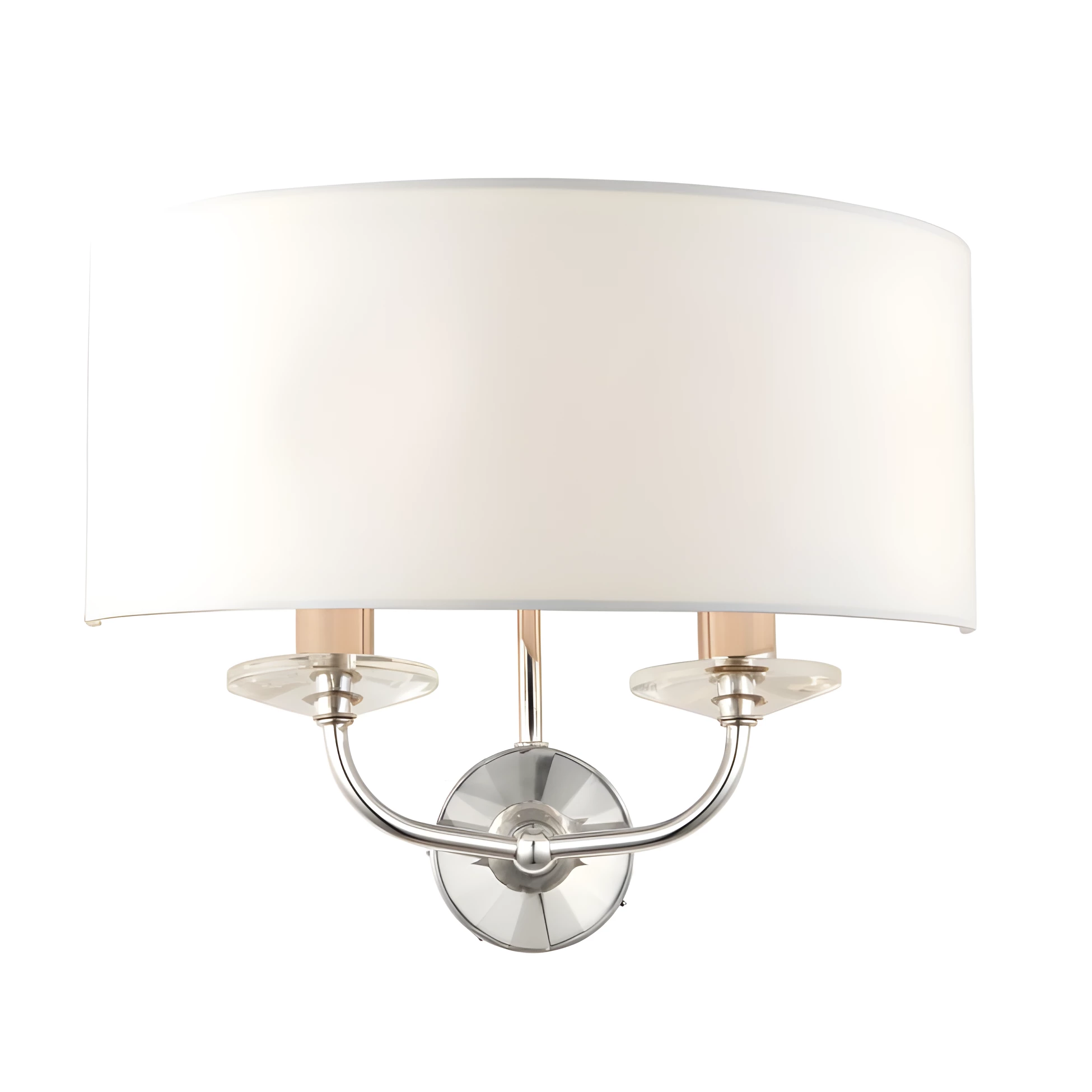 Lampa ścienna Nixon - Endon Lighting - srebrna, biała