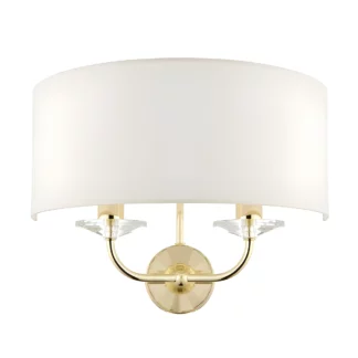 Lampa ścienna Nixon - Endon Lighting - złota, biała