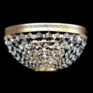 Lampa ścienna Ottilia - kolor transparentny, złoty - DIA700-WL-02-G