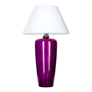 Lampa stołowa Bilbao - kolor biały, Fioletowy - L019711215