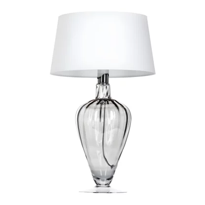Lampa stołowa Bristol  - kolor biały, transparentny, Szary - L046311501