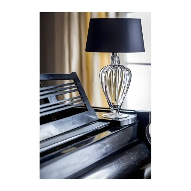 Lampa stołowa Bristol - kolor transparentny, złoty, Czarny - L046051514