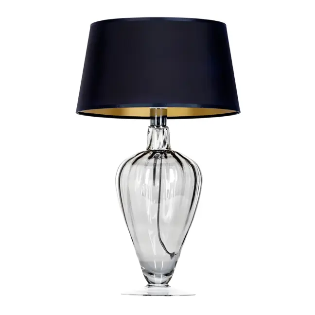 Lampa stołowa Bristol - kolor transparentny, złoty, Czarny, Szary - L046311514