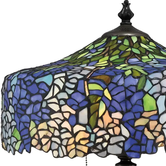 Lampa stołowa Cobalt - kolor brązowy, Fioletowy, Niebieski - QZ/COBALT/TL