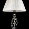 Srebrna lampa stołowa Grace do sypialni - Maytoni