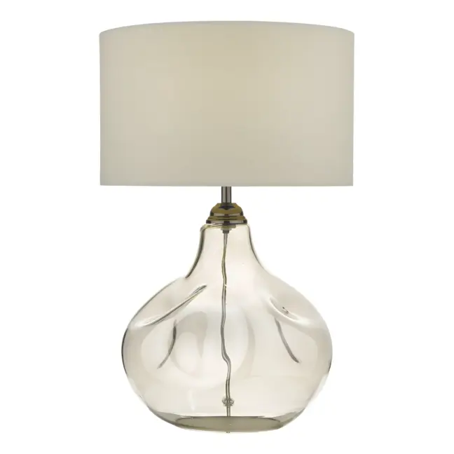 Lampa stołowa Esarosa na kominek w salonie