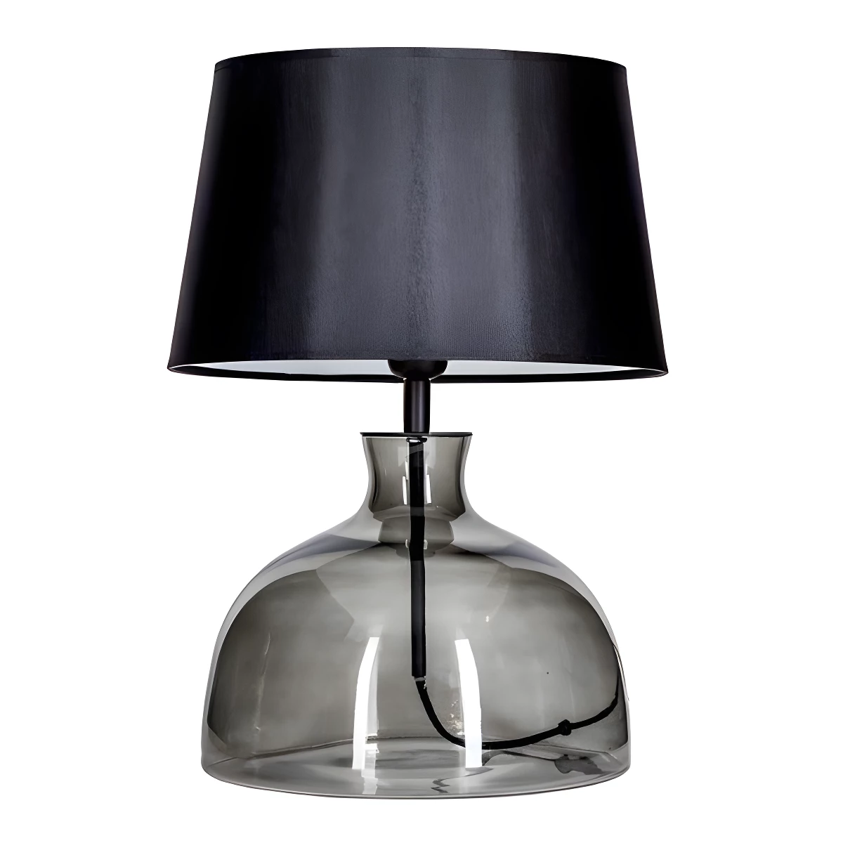 Lampa stołowa Haga - kolor biały, transparentny, Czarny, Szary - L212171249