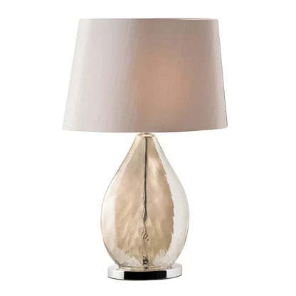Lampa stołowa Kew  - kolor beżowy, złoty - KEW-TLGO