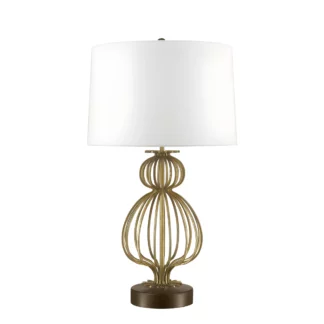 Lampa stołowa Lafitte - kolor beżowy, biały, złoty - GN/LAFITTE/TL GD