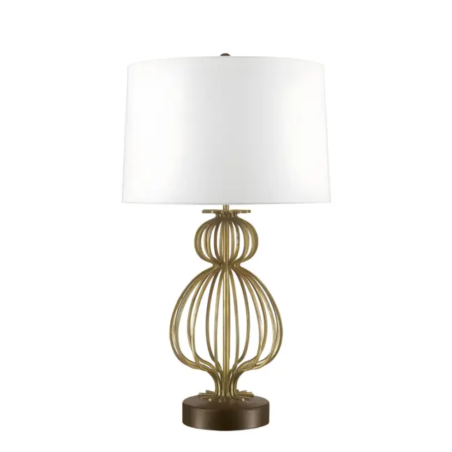 Lampa stołowa Lafitte - kolor beżowy, biały, złoty - GN/LAFITTE/TL GD
