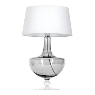 Lampa stołowa Oxford  - kolor biały, transparentny, Szary - L048311501