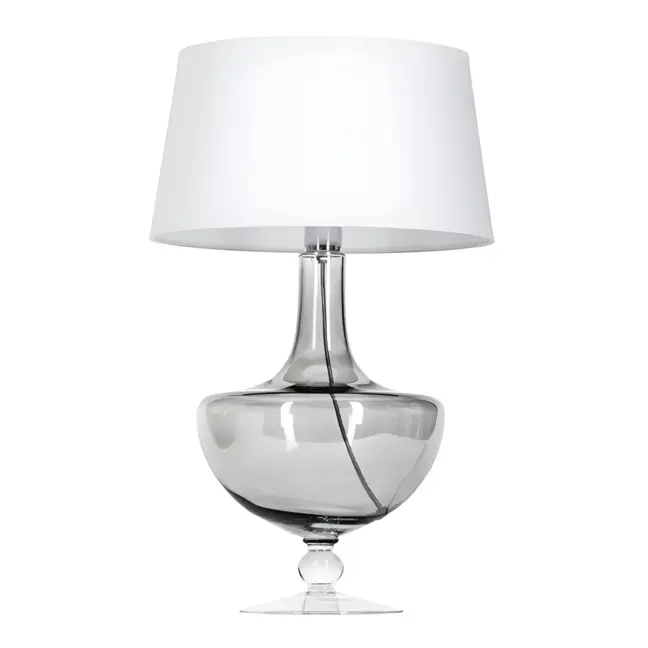 Lampa stołowa Oxford - kolor biały, transparentny, Szary - L048311501