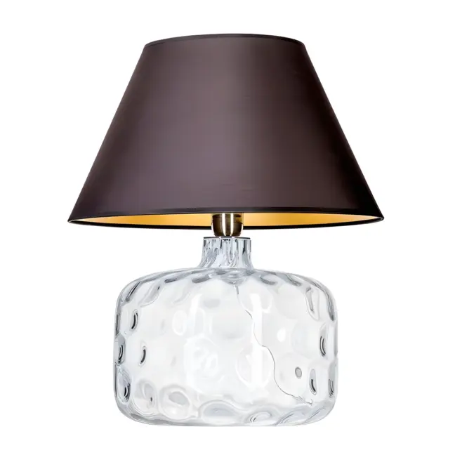 Lampa stołowa Paris - kolor transparentny, złoty, Czarny - L002011214