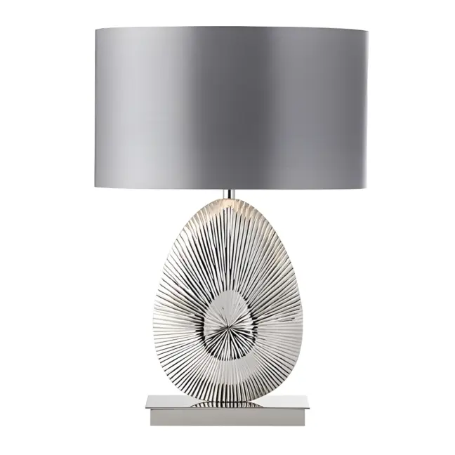 Lampa stołowa Simeto - kolor srebrny, Szary - EH-SIMETO-TL