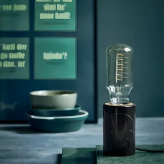 Lampa stołowa Siv - kolor Czarny - 45875003